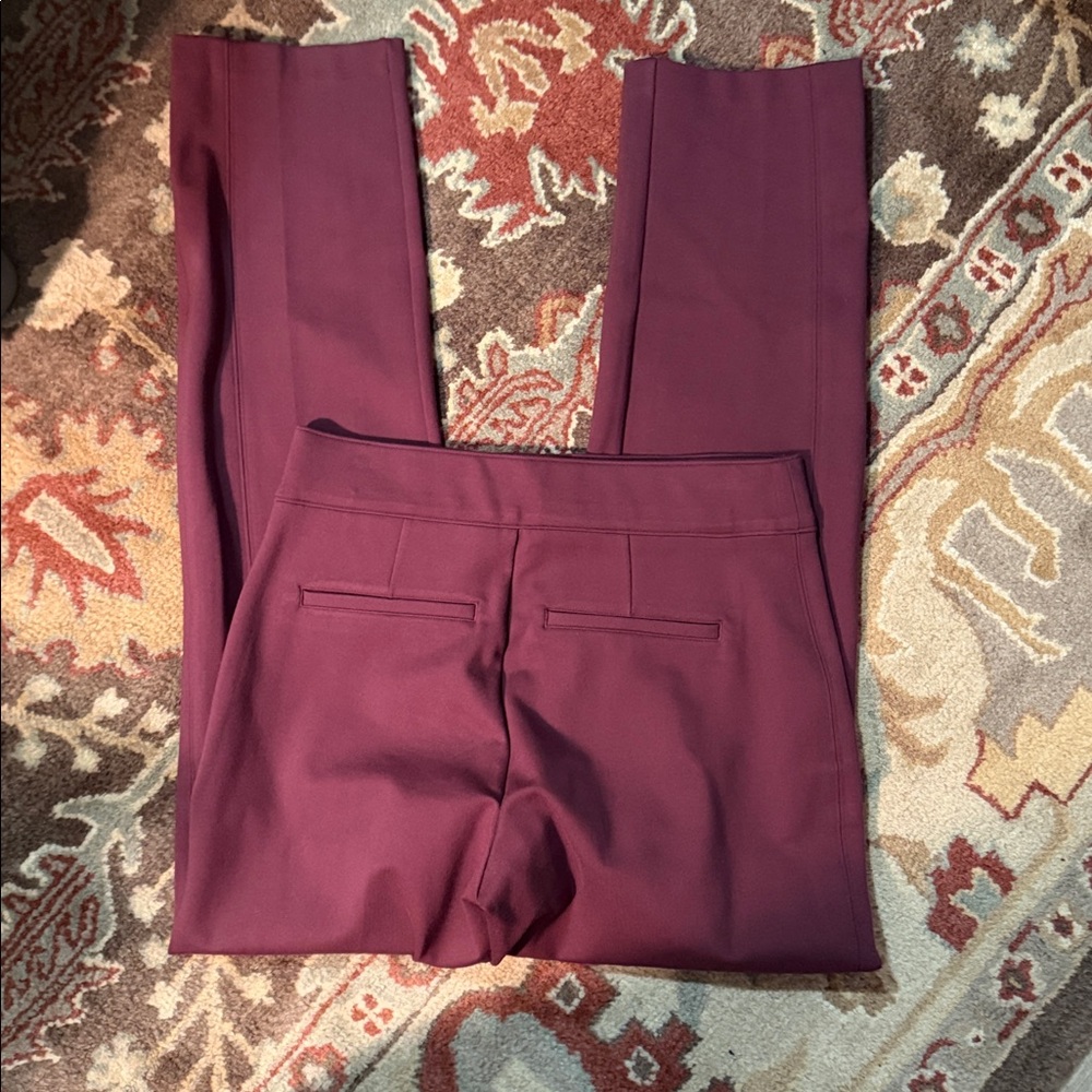 SPANX Women's Deep Burgundy Stretch Trousers Leggings M - Picture 4 of 4
